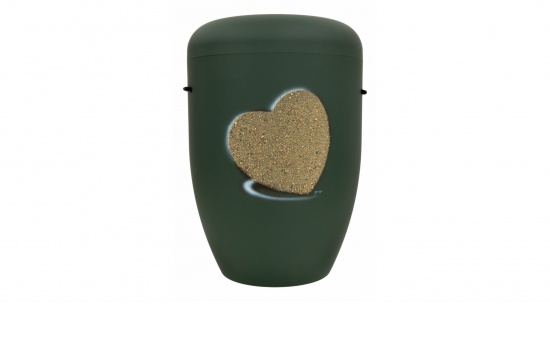 Bio-Naturstoffurne in dunkelgrün matt   <small>(00-)</small>