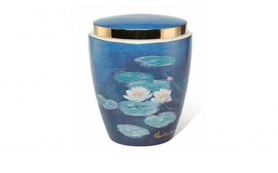 Porzellanurne von Goebel, Bild Seerose von Monet   <small>(012)</small>
